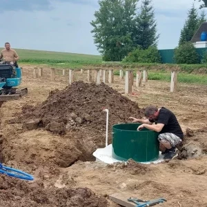 Обустройство скважины пластиковым кессоном в селе Лысцево Коломенского района